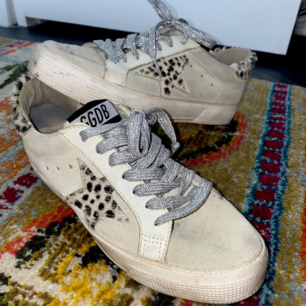 Golden Goose Sneakers - sparkle & cow hide